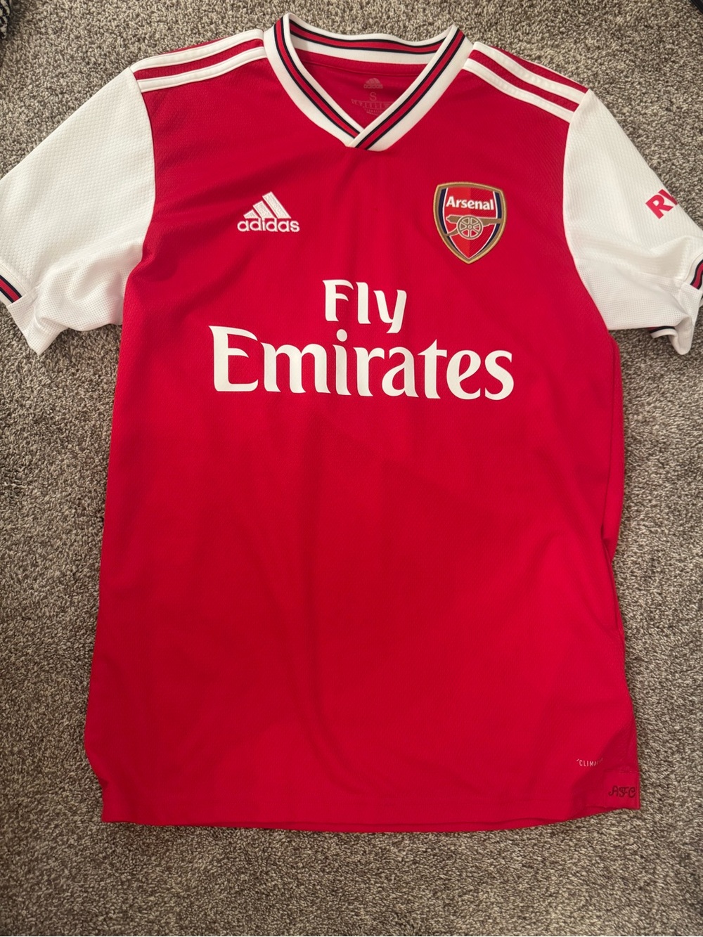 adidas Arsenal Red & White Fly Emirates Kids Soccer Jersey